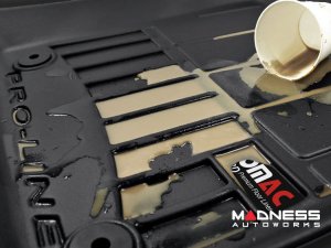 FIAT 500 Floor Liners - 3D All Weather - Pro Line - Black - OMAC (2009-2019)
